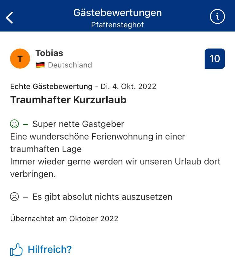 Pfaffensteghof Appartement Rickenbach  Buitenkant foto